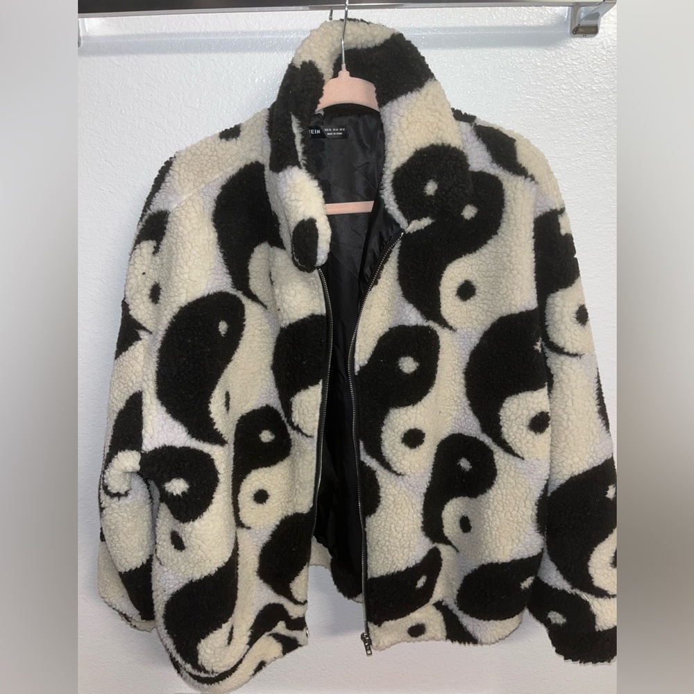 Peace Sign Sherpa Jacket